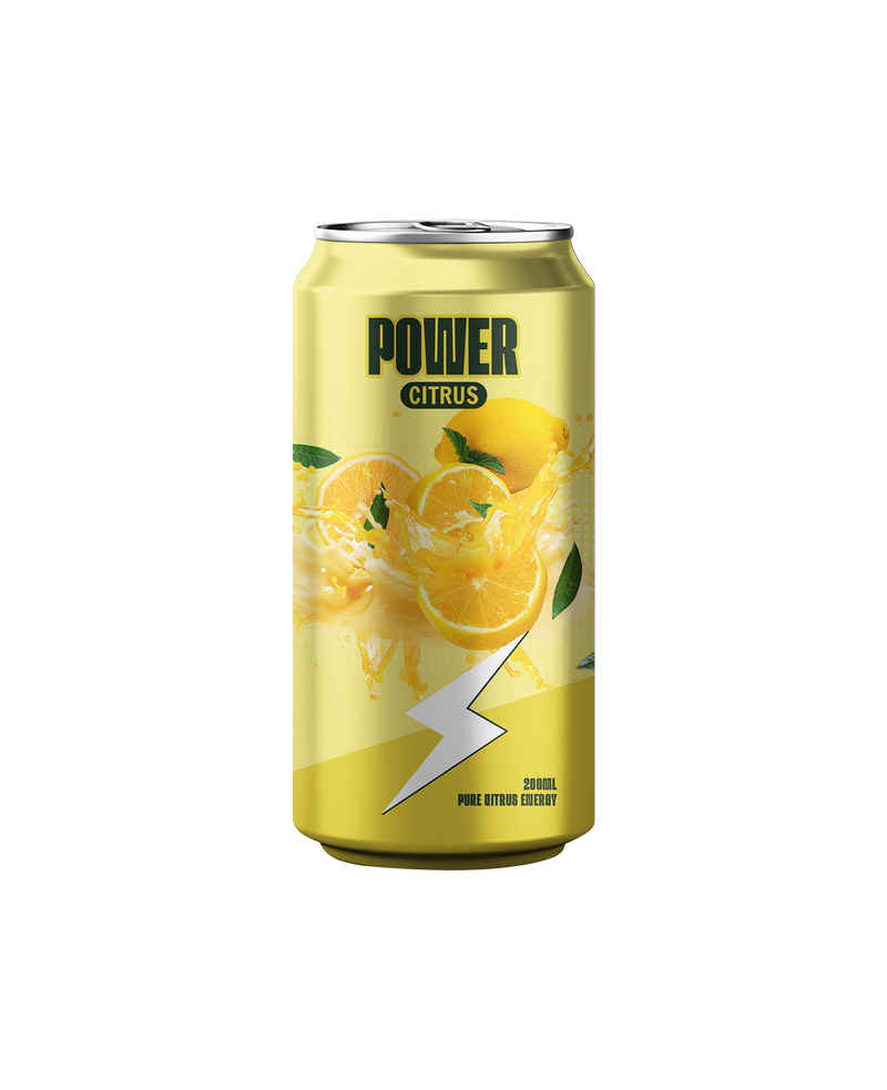 Power Citrus Energy Drink – Front View