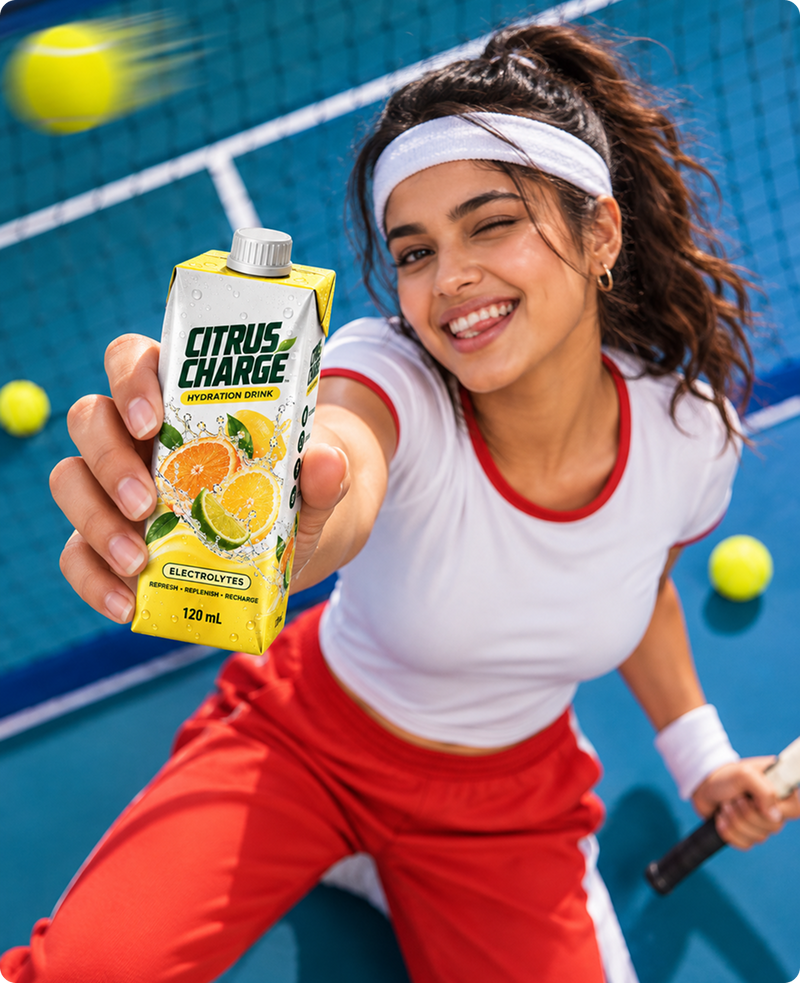 Citrus Charge Tetra Pack 120ml - Lifestyle Shot