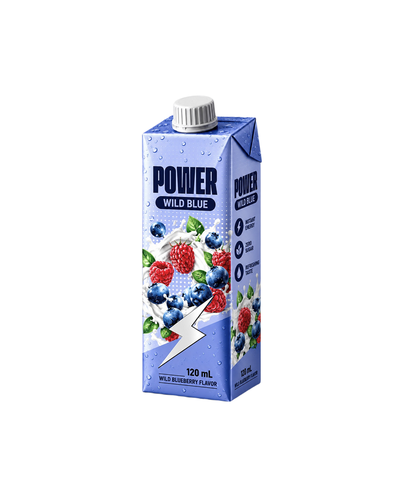 Power Wild Blue Tetra Pack – Front View