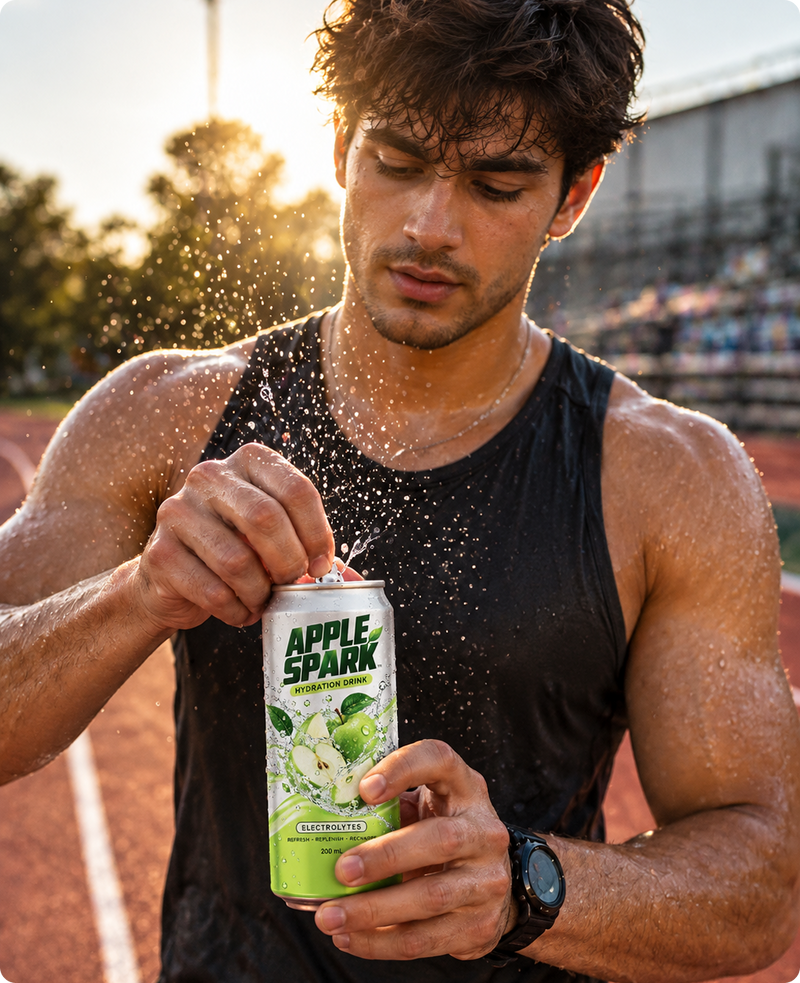 Apple Spark Hydration Drink – Lifestyle Shot